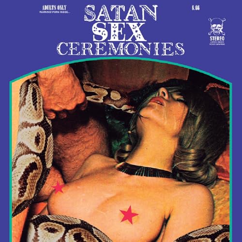 Album cover depicts a woman with a snake, suggestive imagery, blue background.