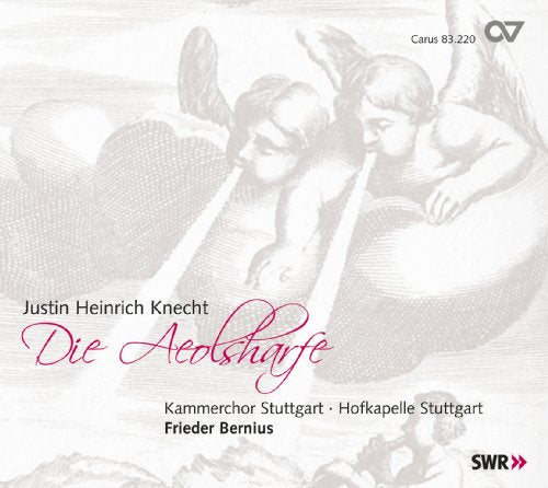 CD cover: Angels surrounding musical instruments, text “Die Aeolsharfe”.