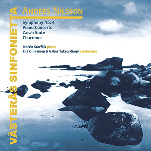 CD cover for Anders Nilsson orchestral works, featuring coastal rocks.