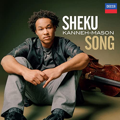 Sheku Kanneh-Mason portrait with a cello, album cover for "Song.