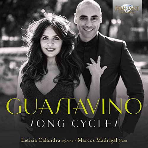 CD cover featuring Letizia Calandra and Marcos Madrigal, with “Guastavino” title.