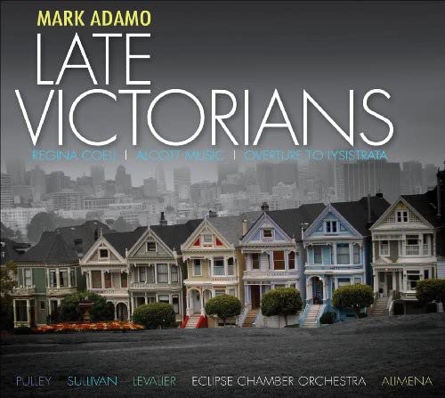 CD cover featuring colorful Victorian houses against a grayscale city backdrop.