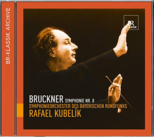 CD case featuring conductor Rafael Kubelik in profile, orange background.