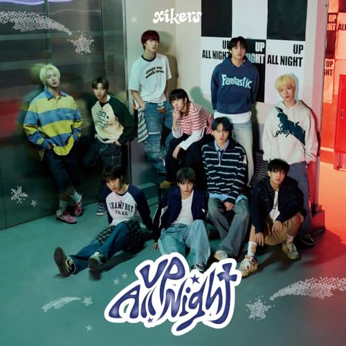 Xikers album cover featuring ten young men in casual clothing.