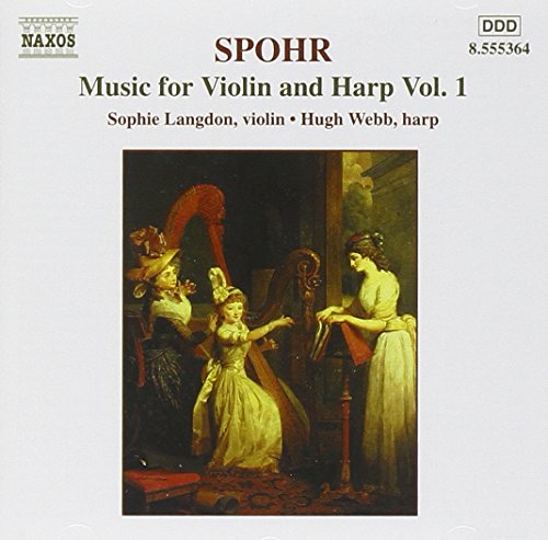 CD cover for Spohr’s “Music for Violin and Harp, Vol. 1” featuring a painting.