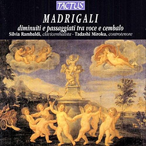 CD cover depicting cherubs and classical architecture, titled "Madrigali".