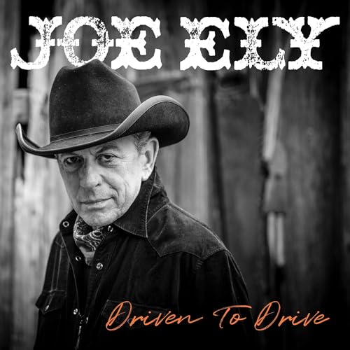 Black and white album cover featuring Joe Ely in a cowboy hat.