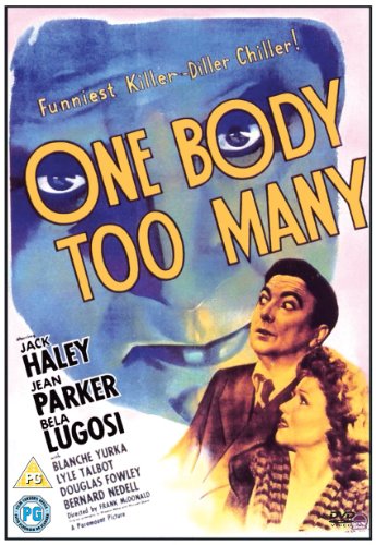 DVD cover for "One Body Too Many" featuring Bela Lugosi and Jack Haley.