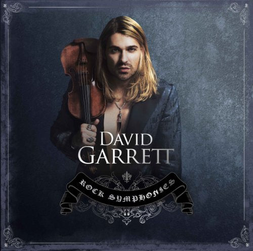 David Garrett holding a violin on the "Rock Symphonies" CD cover.
