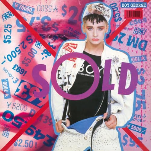 Boy George album cover with "SOLD" text and colorful, chaotic background.