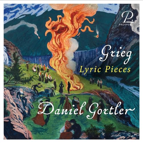 CD cover: landscape painting with figures, “Grieg Lyric Pieces” text.