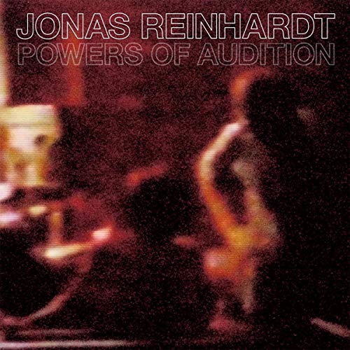 CD cover for Jonas Reinhardt’s “Powers Of Audition,” featuring abstract red tones.
