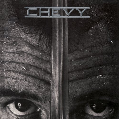 Black and white album cover with eyes, a cross, and the word "CHEVY".