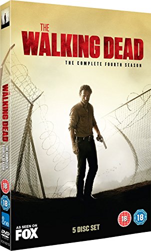 DVD cover for "The Walking Dead" Season 4, featuring Rick Grimes.