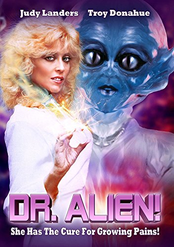 DVD cover for "Dr. Alien" featuring a woman and a blue alien.
