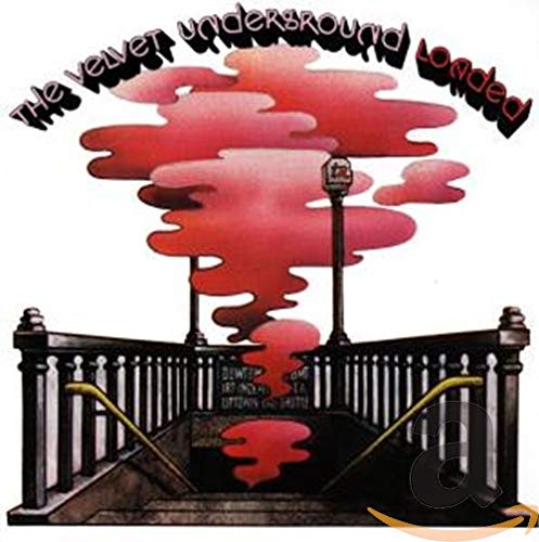 Loaded" album cover by The Velvet Underground, red clouds over stairs.