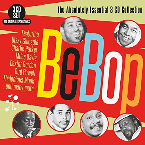 Bebop 3CD collection cover featuring portraits of jazz musicians.