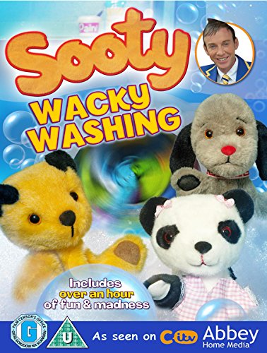 DVD cover featuring Sooty, Sweep, Soo, and a man with bubbles.