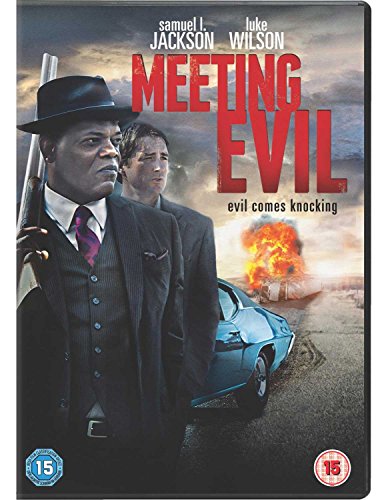 DVD cover for "Meeting Evil" featuring Samuel L. Jackson and Luke Wilson.
