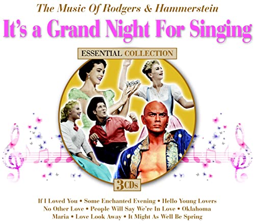 CD cover for “It’s a Grand Night For Singing” featuring musical theater characters.