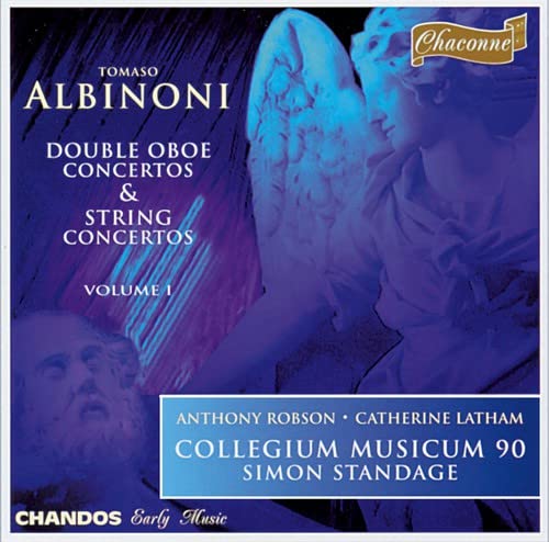CD cover for Albinoni's concertos featuring angel statue imagery.