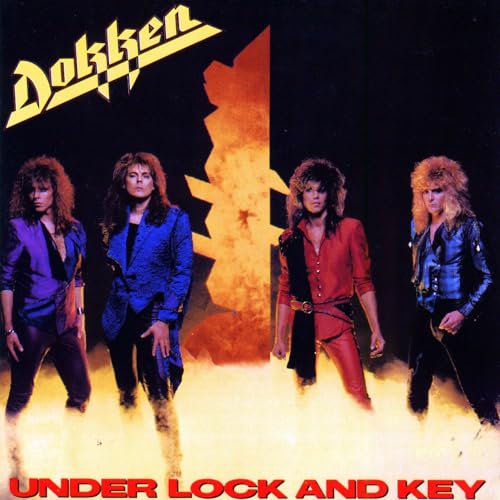 1980s rock band Dokken album cover, "Under Lock and Key.