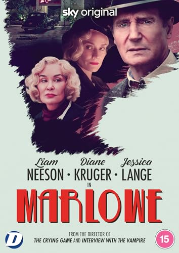DVD cover for "Marlowe" featuring Liam Neeson, Diane Kruger, and Jessica Lange.