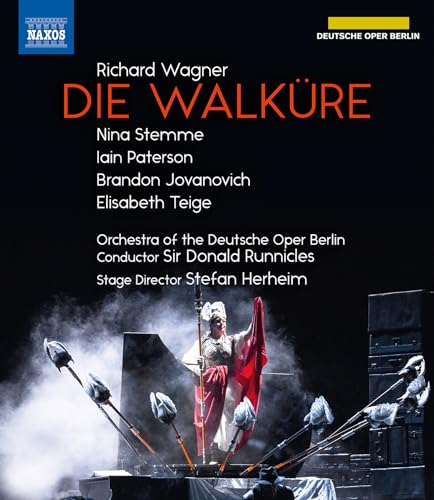 Blu-ray cover for Wagner’s “Die Walküre” opera featuring a dramatic stage scene.