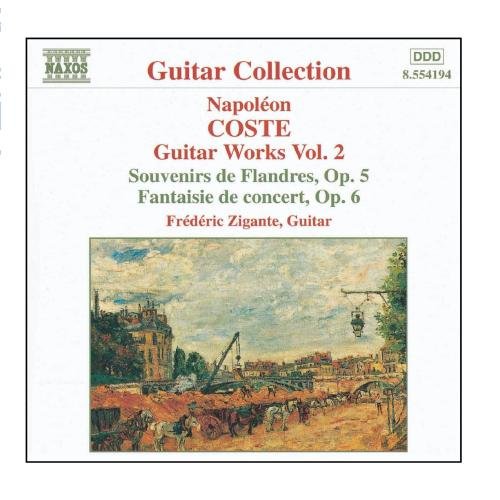 CD cover for Napoléon Coste’s Guitar Works Vol. 2 with landscape painting.