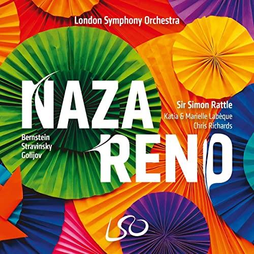 CD cover for "Nazareno" by London Symphony Orchestra with colorful fan art.