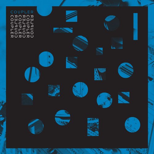 Coupler album cover: abstract blue and black geometric shapes.