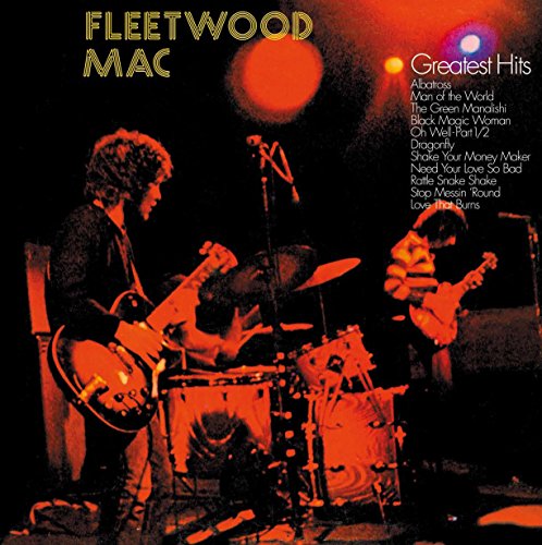 Fleetwood Mac’s “Greatest Hits” vinyl album cover with band performing.
