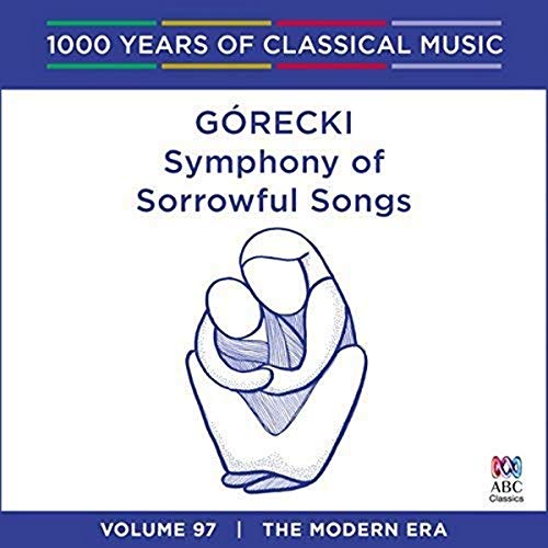 CD cover for Górecki’s “Symphony of Sorrowful Songs” with a hand holding a face.