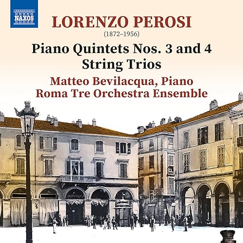 CD cover for Lorenzo Perosi’s piano quintets and string trios.