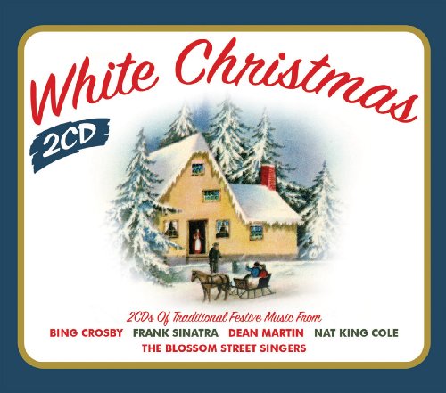 White Christmas" 2CD cover with snowy cabin and horse-drawn sleigh scene.