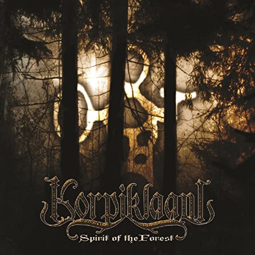 CD cover for Korpiklaani’s “Spirit Of The Forest” with forest imagery.