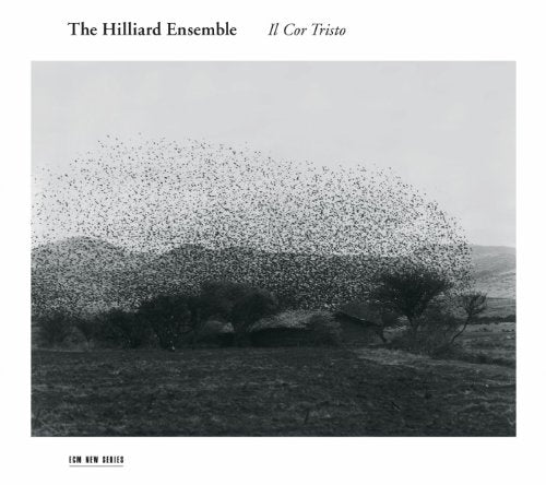 CD cover: grayscale landscape with a swirling flock of birds.