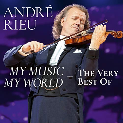 André Rieu playing the violin on the album cover “My Music – My World”.