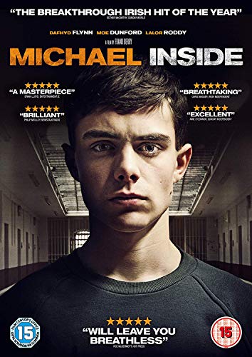 DVD cover for "Michael Inside" featuring a young man’s serious portrait.