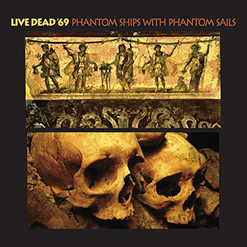CD cover with ancient figures above two human skulls.