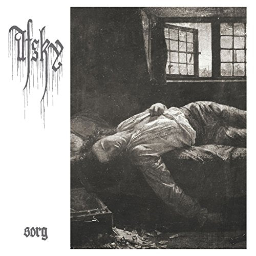 Black and white album cover depicting a person lying in a dark room.