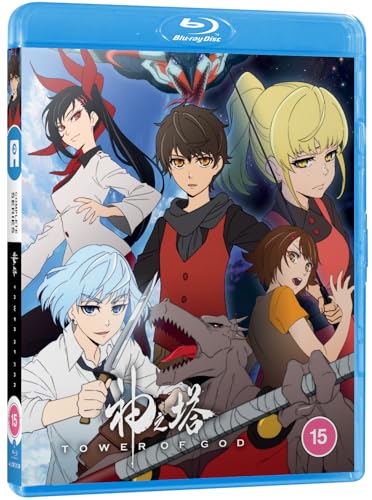 “Tower of God” Blu-ray case featuring anime characters and a dragon.