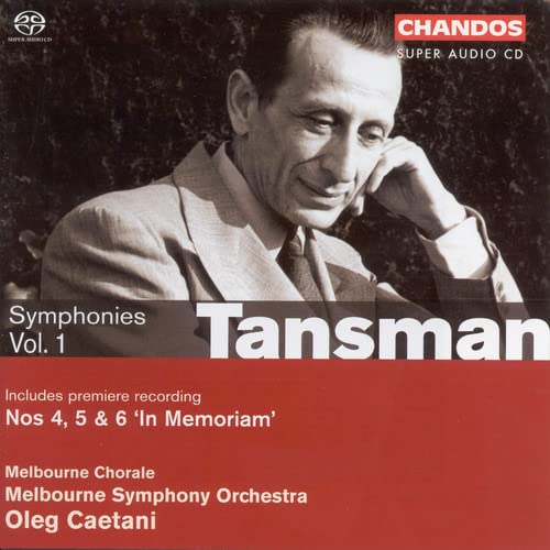 CD cover featuring portrait of composer Tansman and text details.