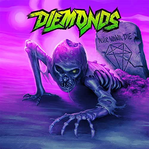 CD cover featuring a zombie reaching from a gravesite, purple background.