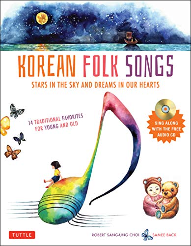 Book cover with colorful musical note, children, and butterflies.