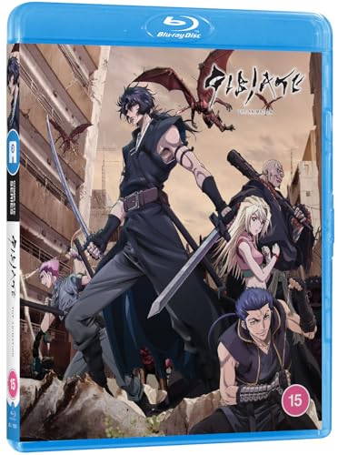 Blu-ray cover for “Gibiate” anime, featuring characters with swords and dragons.