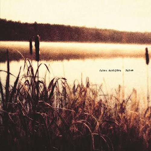 Vinyl album cover for Johan Agebjorn's "Notes" with a lakeside landscape.