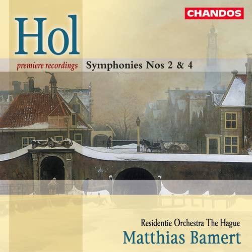 CD cover: Winter cityscape with buildings, text "Hol" and composer name.