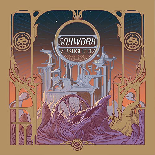 Soilwork album "Verkligheten" cover: ornate art nouveau style illustration.