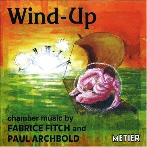 CD cover for “Wind-Up” featuring abstract art of a clock and figure.